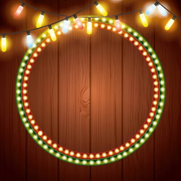 Instalace vánoční světla dekorace — Stockový vektor
