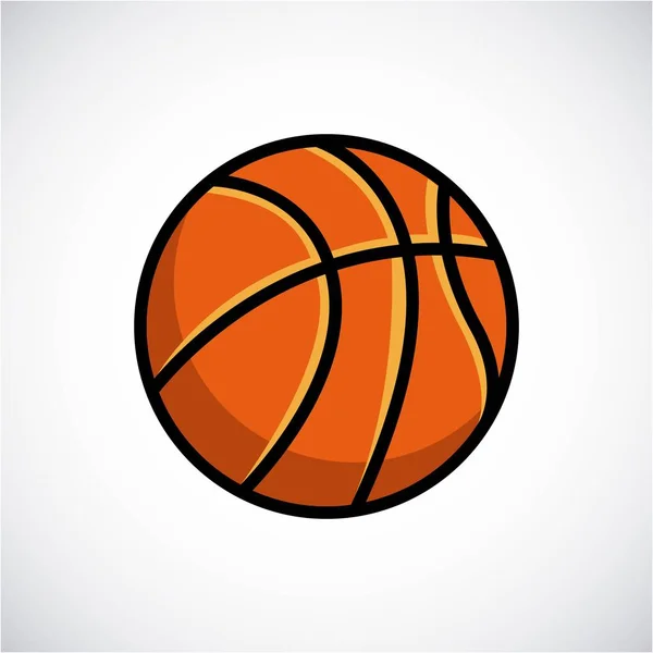 Icono del emblema deportivo de baloncesto — Vector de stock