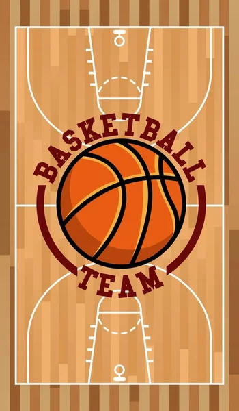 Эмблема баскетбола — стоковый вектор