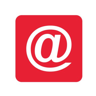 arroba sembol izole simgesini