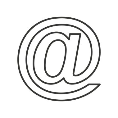 arroba sembol izole simgesini