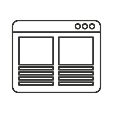 Web sayfası şablonu izole edilmiş simgesi