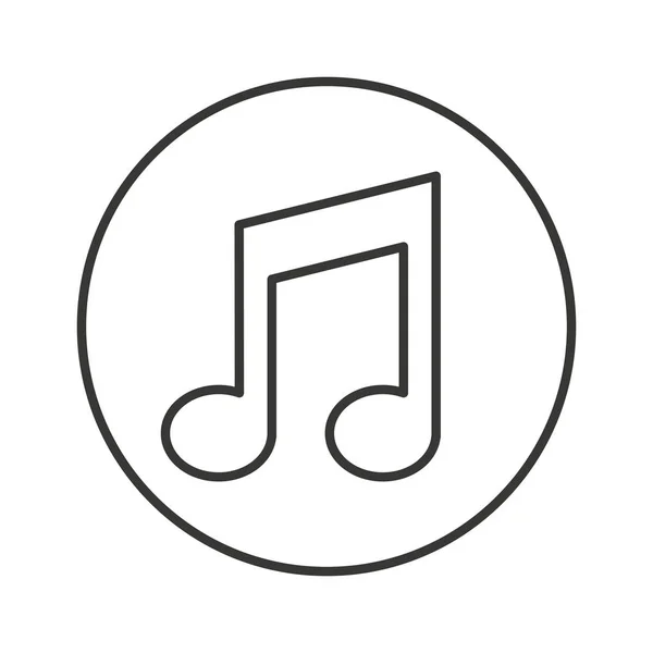 Ikona na białym tle notatki muzyki — Wektor stockowy