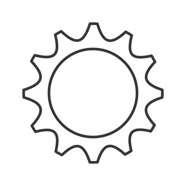 Gear machine settings isolated icon — Stock Vector