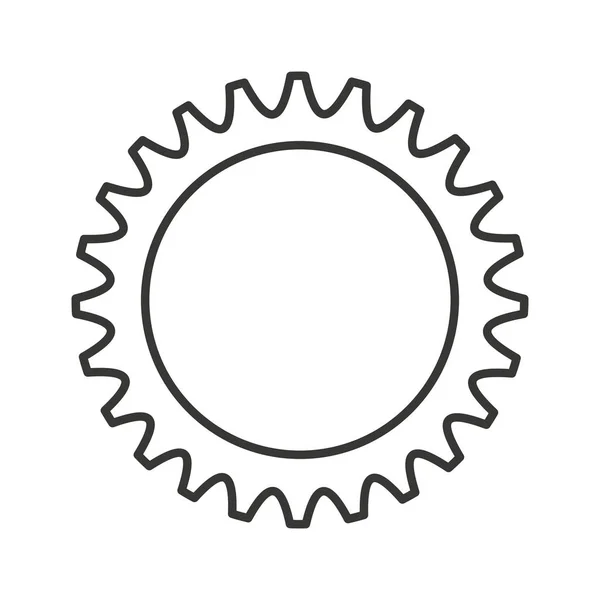 Gear machine settings isolated icon — Stock Vector