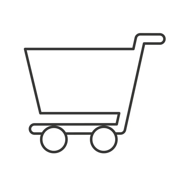 Carrito de compras icono aislado — Vector de stock