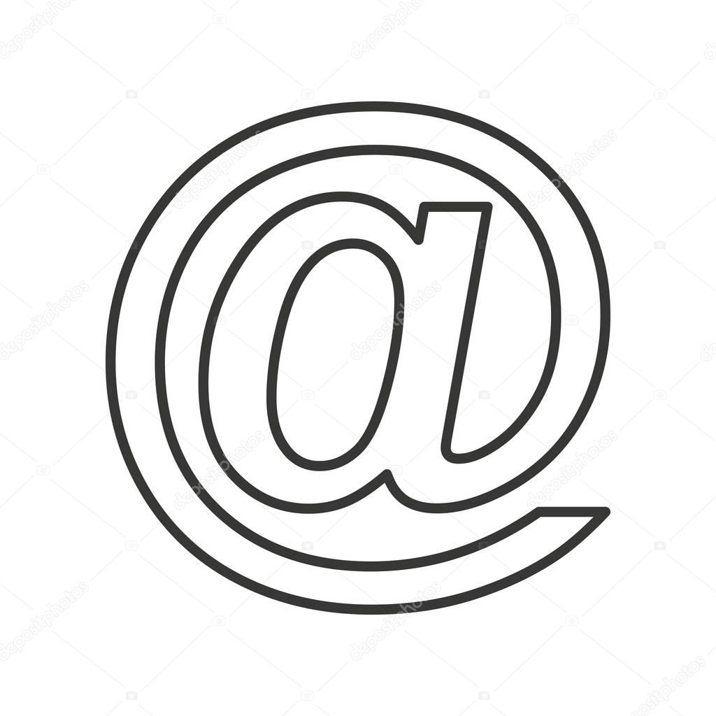 Símbolo de arroba icono aislado Vector de stock por ©yupiramos 129469872