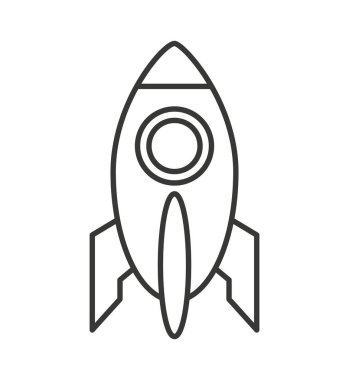Roket start-up izole simgesi