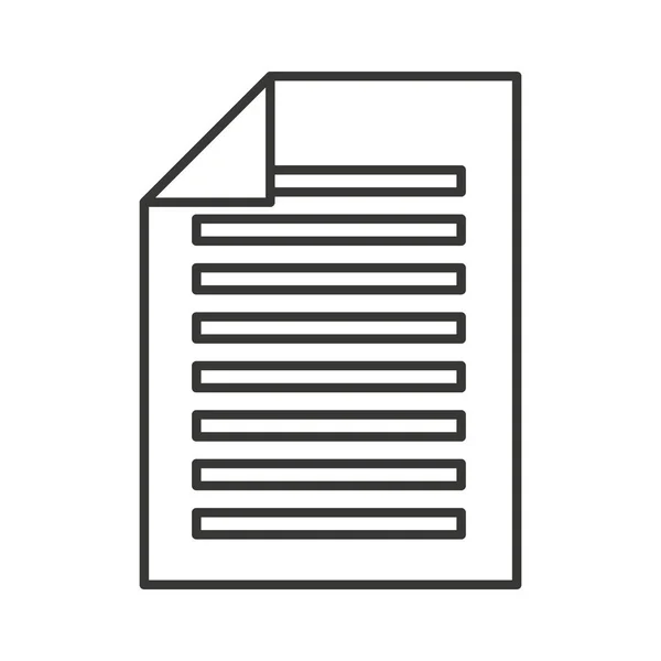 Documento de papel ícone isolado arquivo — Vetor de Stock