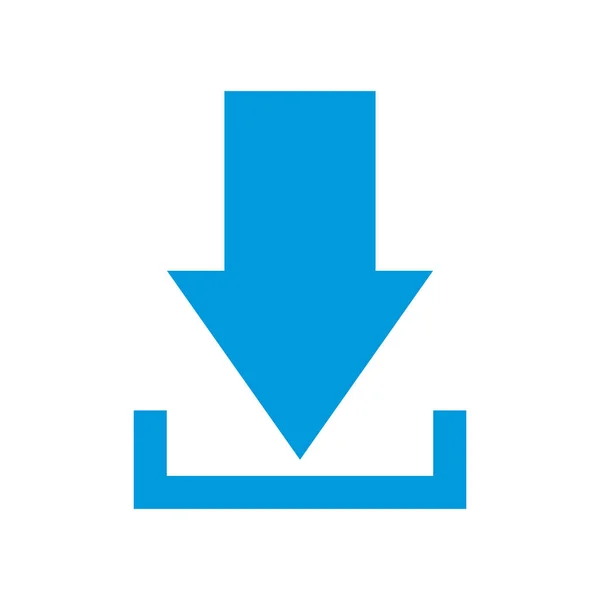 Freccia scaricare simbolo icona isolata — Vettoriale Stock