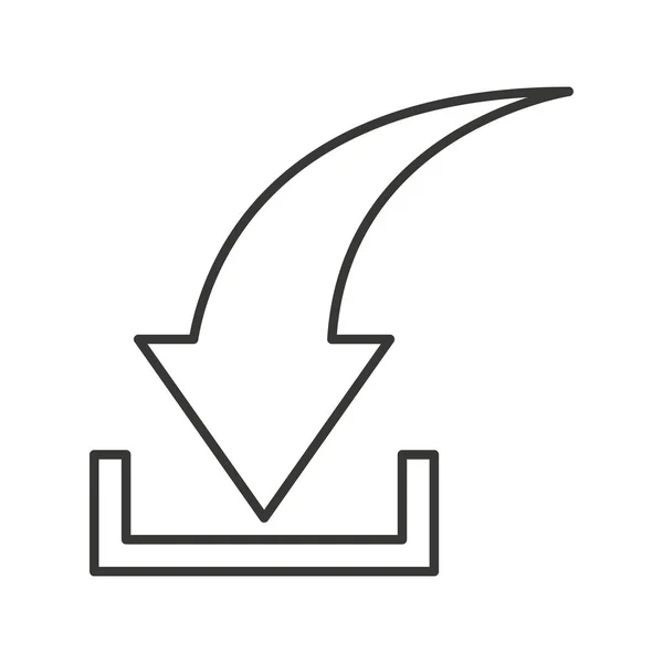 Freccia scaricare simbolo icona isolata — Vettoriale Stock