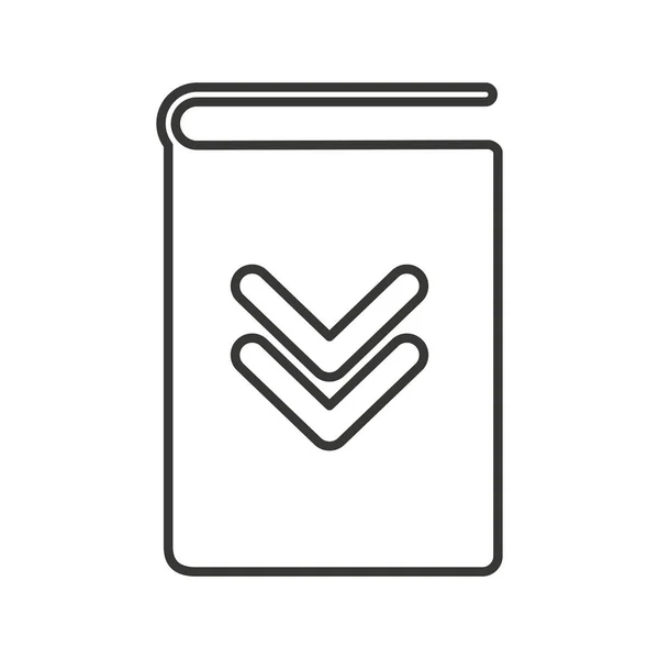 E-book downloaden geïsoleerde pictogram — Stockvector