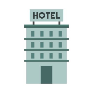 bina inşaat otel izole simgesi