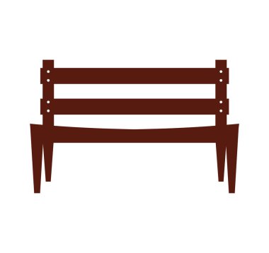 Park sandalye izole simgesi