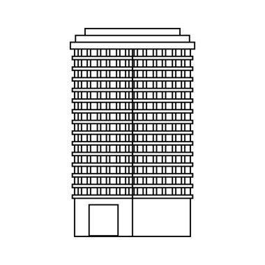 bina inşaat izole simgesi