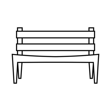 Park sandalye izole simgesi