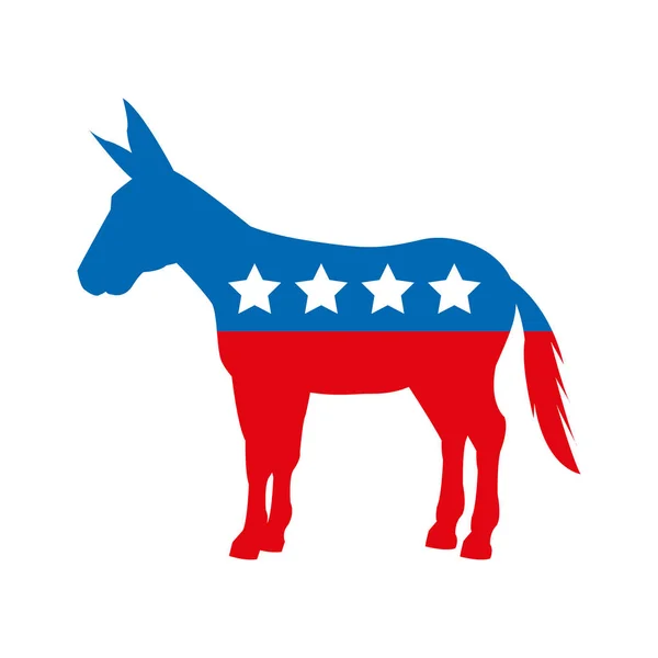 Democrat party isolated icon — Stock Vector