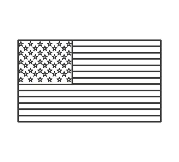 Usa emblema marco icono — Vector de stock