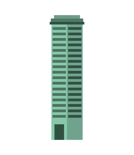 Bâtiment construction icône isolée — Image vectorielle