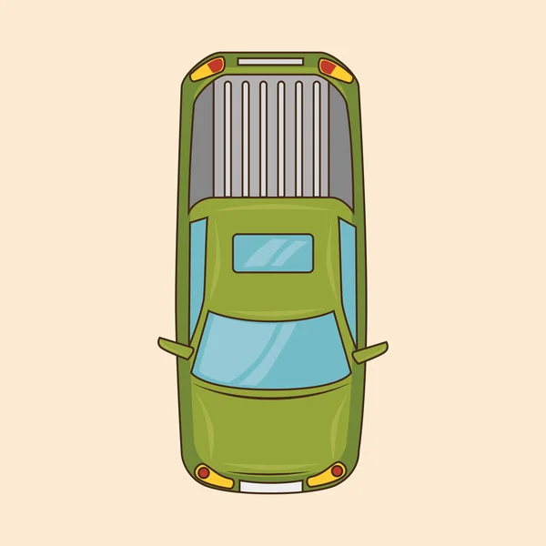 Πράσινο αυτοκίνητο σε απευθείας σύνδεση υπηρεσία μεταφοράς — Διανυσματικό Αρχείο