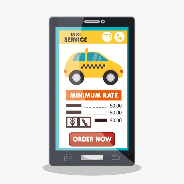 タクシー輸送サービス デジタル アイコン デザイン — ストックベクタ