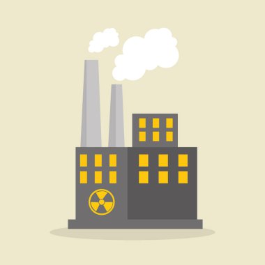 Atomik sanayi izole simgesi