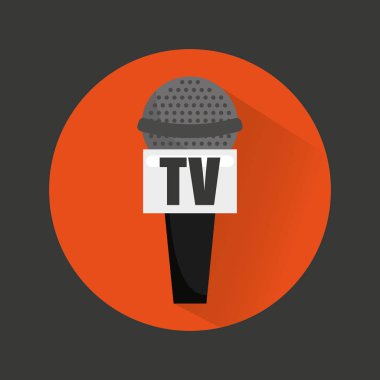 TV mikrofon izole simgesi