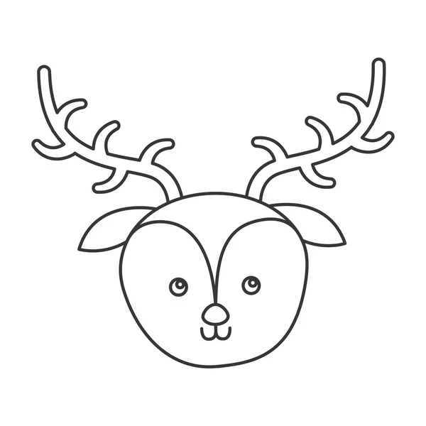 Ícone de roupas de inverno renas — Vetor de Stock