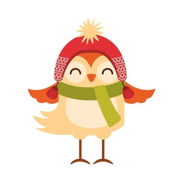 Ikona ptačí zimní oblečení — Stockový vektor