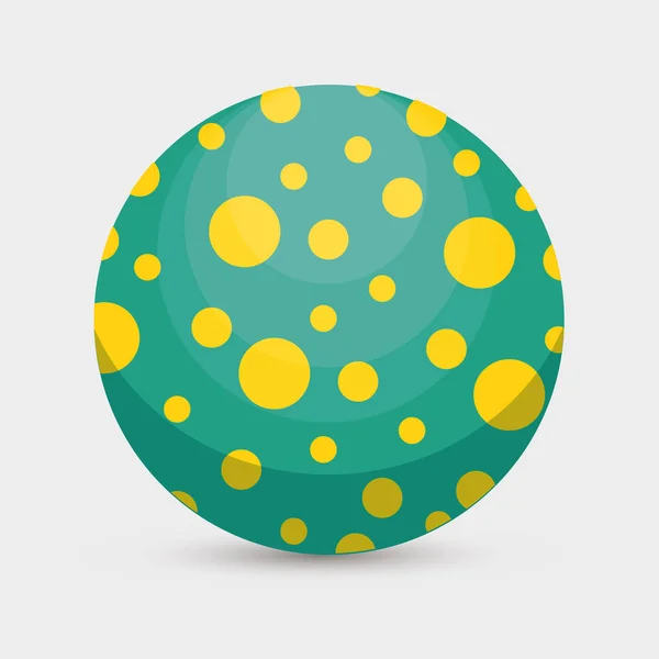 Balón plastová hračka izolované ikona — Stockový vektor