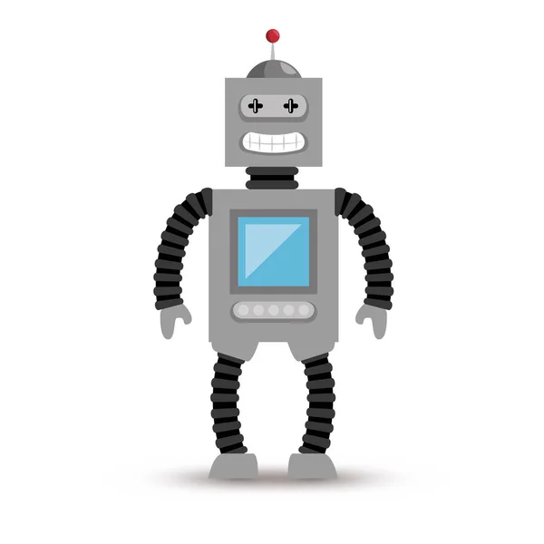 Robot elektrisch geïsoleerde pictogram — Stockvector