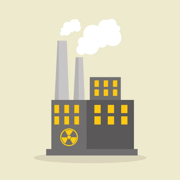 Atomic industry isolated icon — Stock Vector