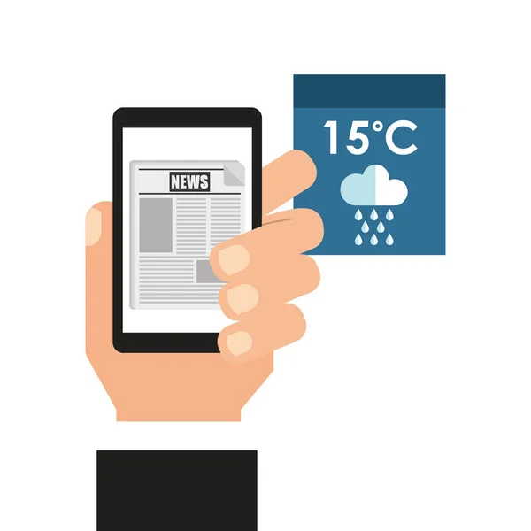 Weather app technology icon — Stock Vector