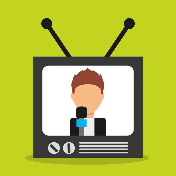 Oude tv apparaatpictogram — Stockvector