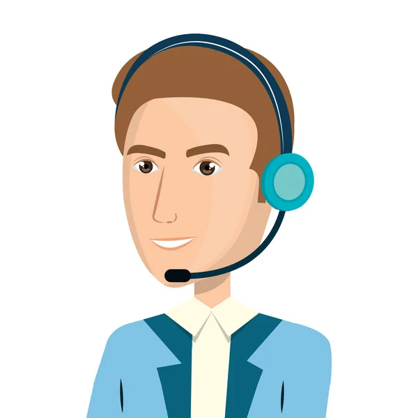 Call center agent avatar — Διανυσματικό Αρχείο
