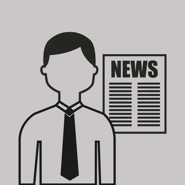 Breaking news in newspaper — Stock Vector