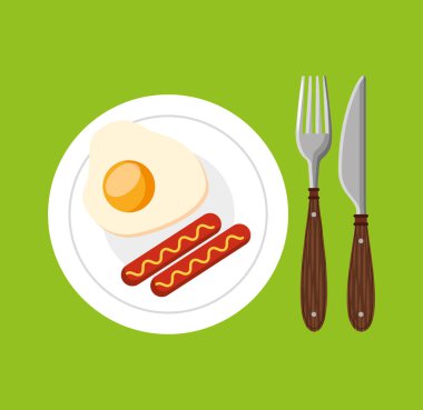 nefis bir kahvaltı menüsü simgesini