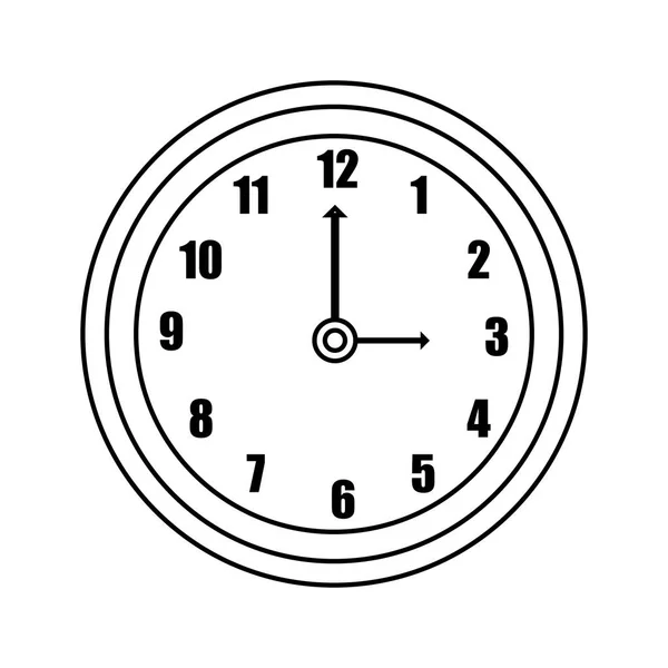 Time clock isolated icon — Stock Vector