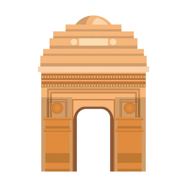Icône de bâtiment emblématique indienne — Image vectorielle