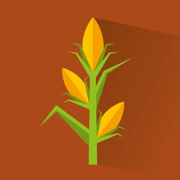 Кукурудзяний овочевий ізольований значок — стоковий вектор
