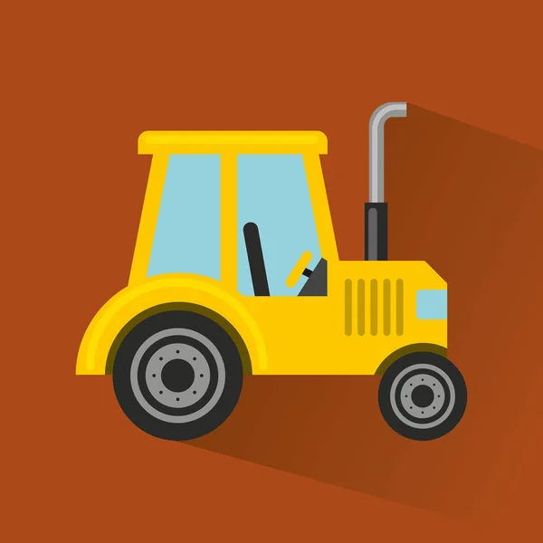 Tractor ícone do veículo agrícola — Vetor de Stock
