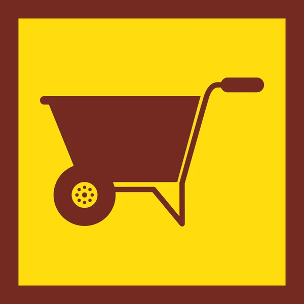 Kruiwagen boerderij geïsoleerd pictogram — Stockvector