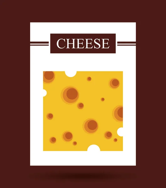 Delicious cheese menu icon — Stock Vector