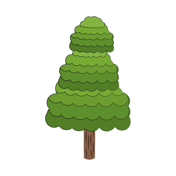Árvore planta ícone isolado — Vetor de Stock
