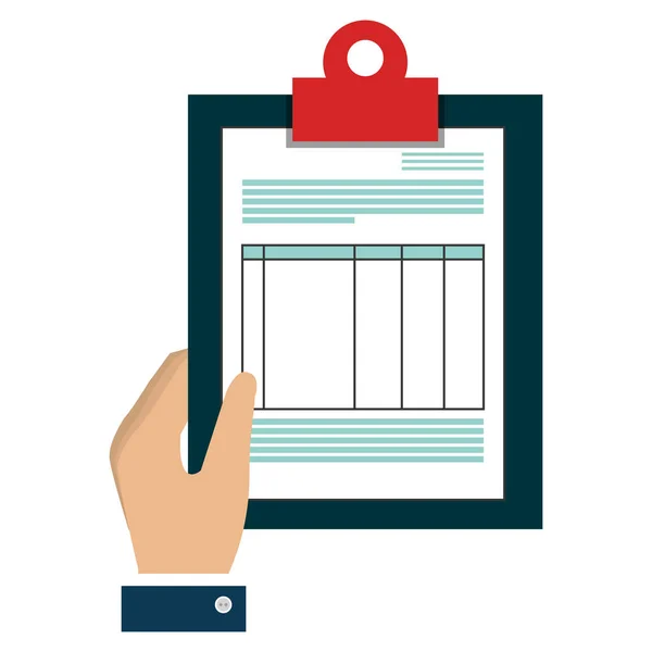 Portapapeles documento aislado icono — Vector de stock