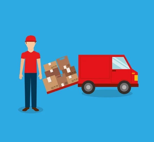 Icône de service de livraison de voiture — Image vectorielle
