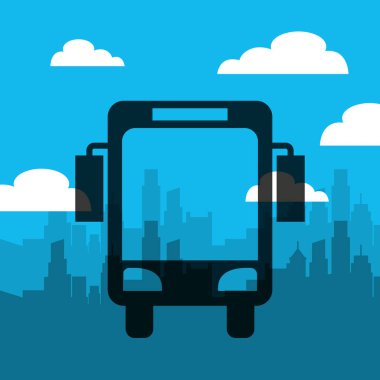 ulaşım otobüs araç simgesini