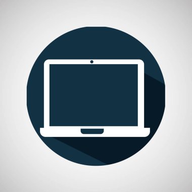 çizgi film dizüstü bilgisayar teknolojisi ekran simgesini