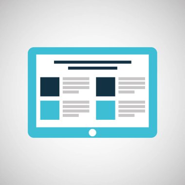 çizgi film tablet teknoloji simgesi