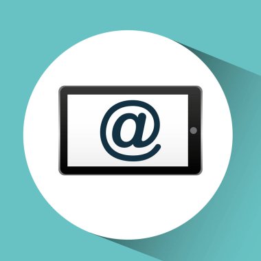 Smartphone siyah posta grafik